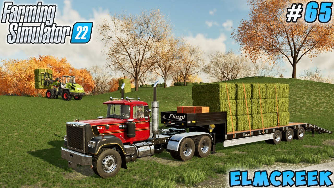 Stacking & Transporting Hay Bales, Making Total Mixed Ration | Elmcree | Farming simulator 22 |  #65