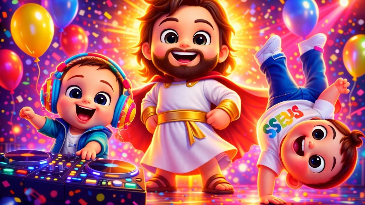 Música Gospel Infantil Animada 🎶 Louva ao Rei | Louvor Infantil para Dançar (Festa Cristã)