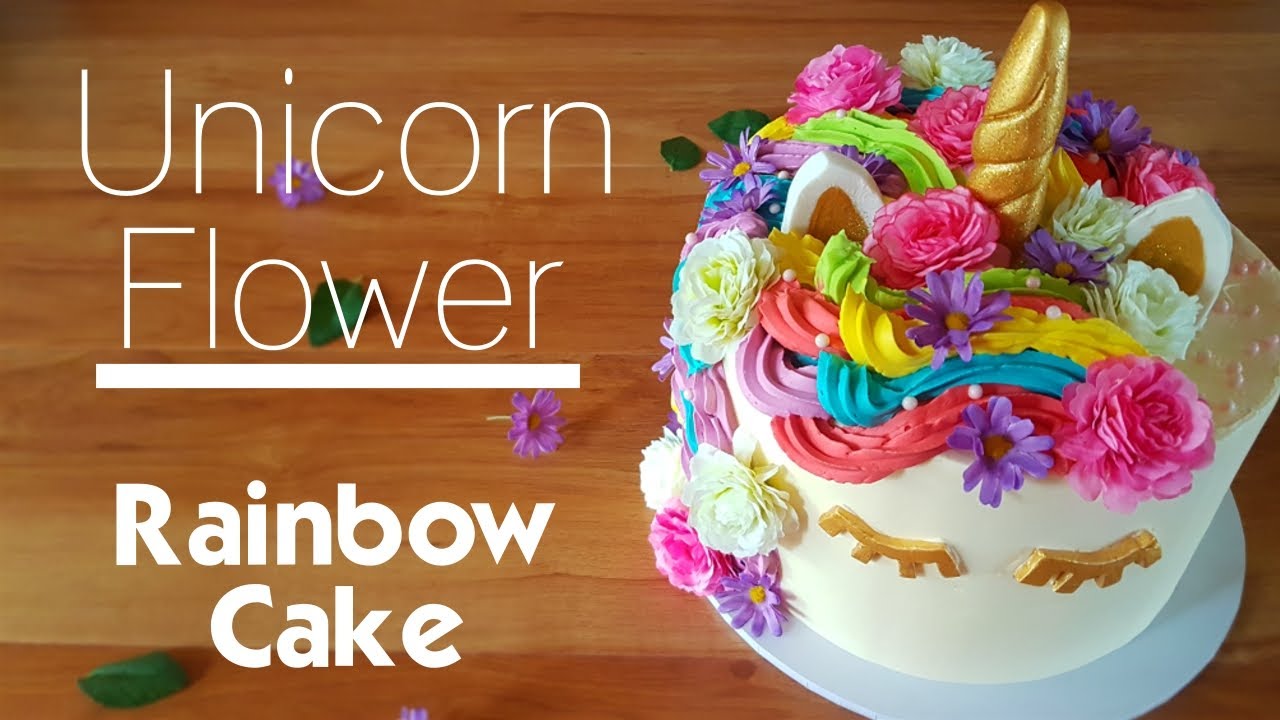 🆕Unicorn Cake Decorating ➡ Unicorn Flower Rainbow Cake Must See!