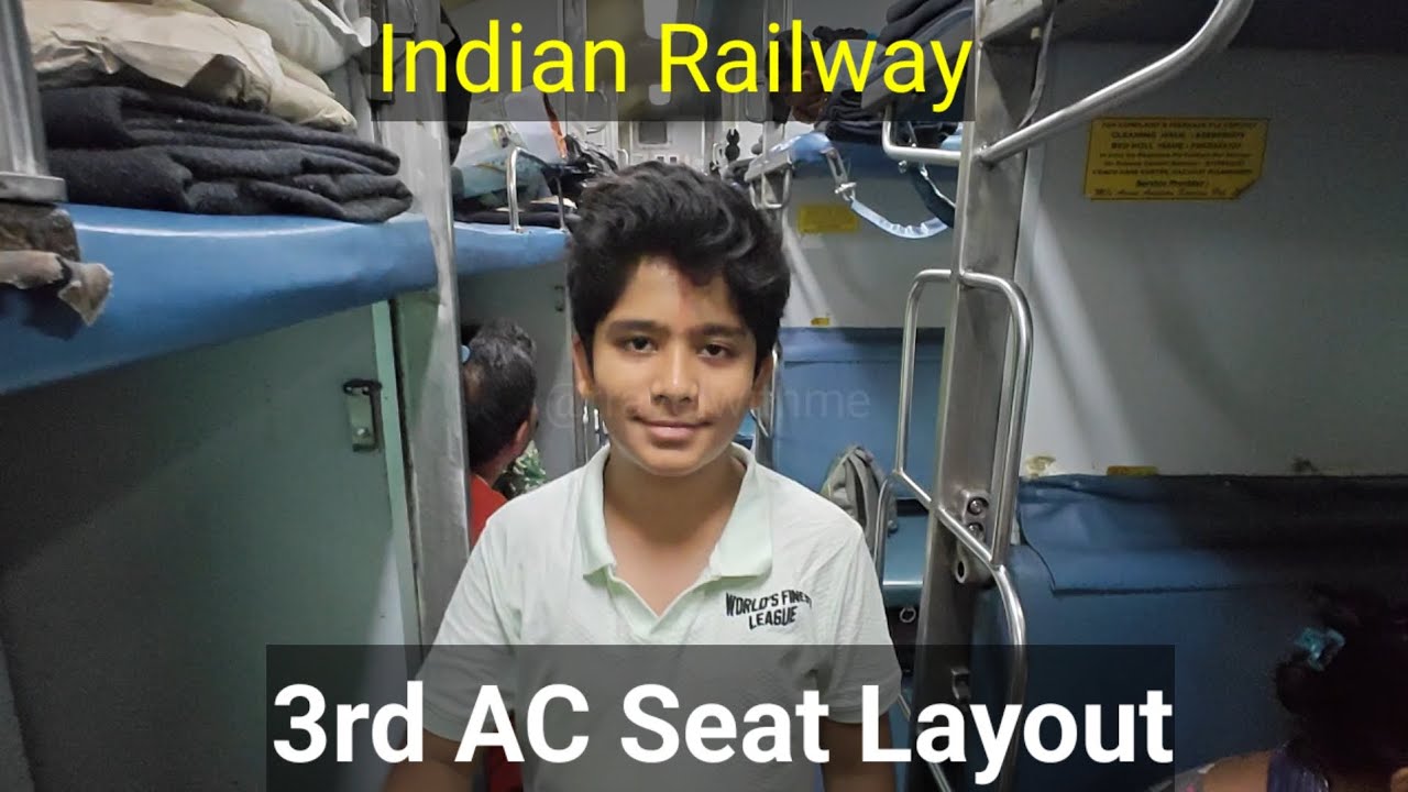 3rd AC (Third AC) Seat Layout, Seating Arrangement, Seat Plan of Duranto Express Indian Railways