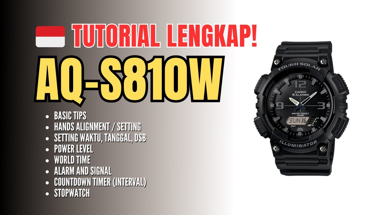 Cara Setting Lengkap Casio AQ-S810W Tough Solar | Tutorial Detail AQS810