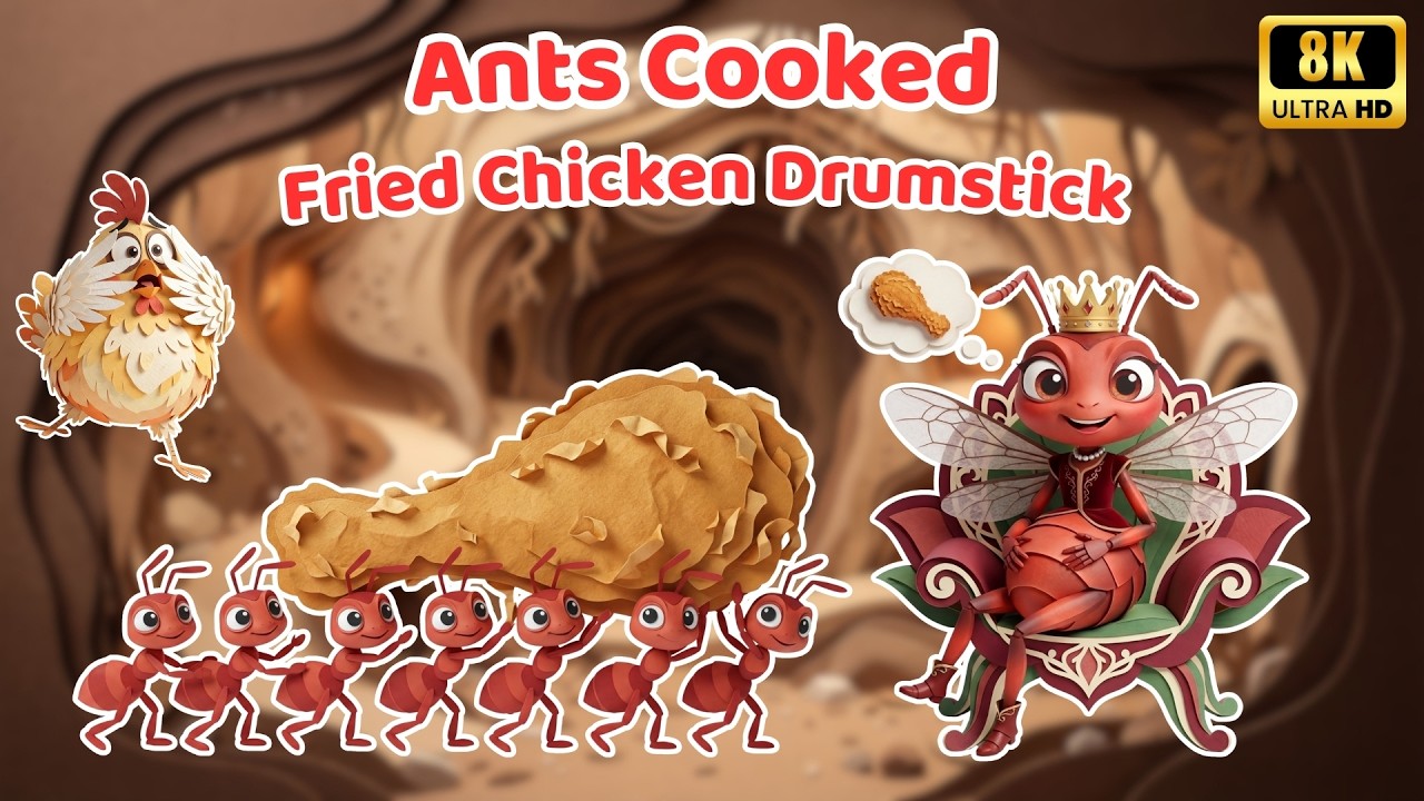 Queen Ant Loves Fried Chicken Drumsticks 🍗 | Fun English Learning & Kids Cooking Adventure Fun