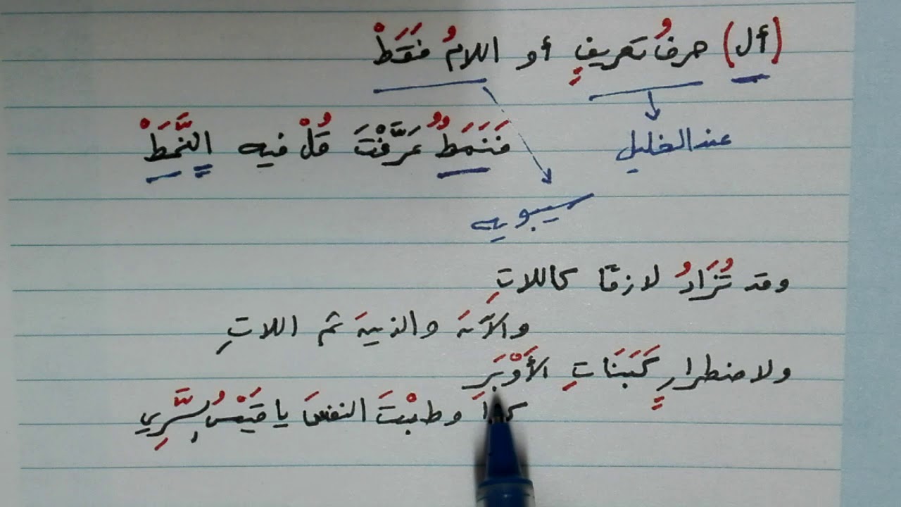 المعرف بأداة التعريف