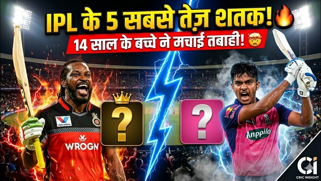 14 साल के बच्चे ने मचाई तबाही! 😱 Top 5 Fastest Centuries in IPL History