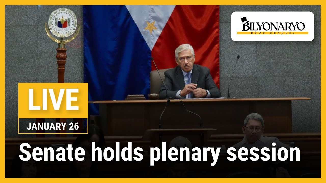 LIVE: Senate holds plenary session | January 26, 2026