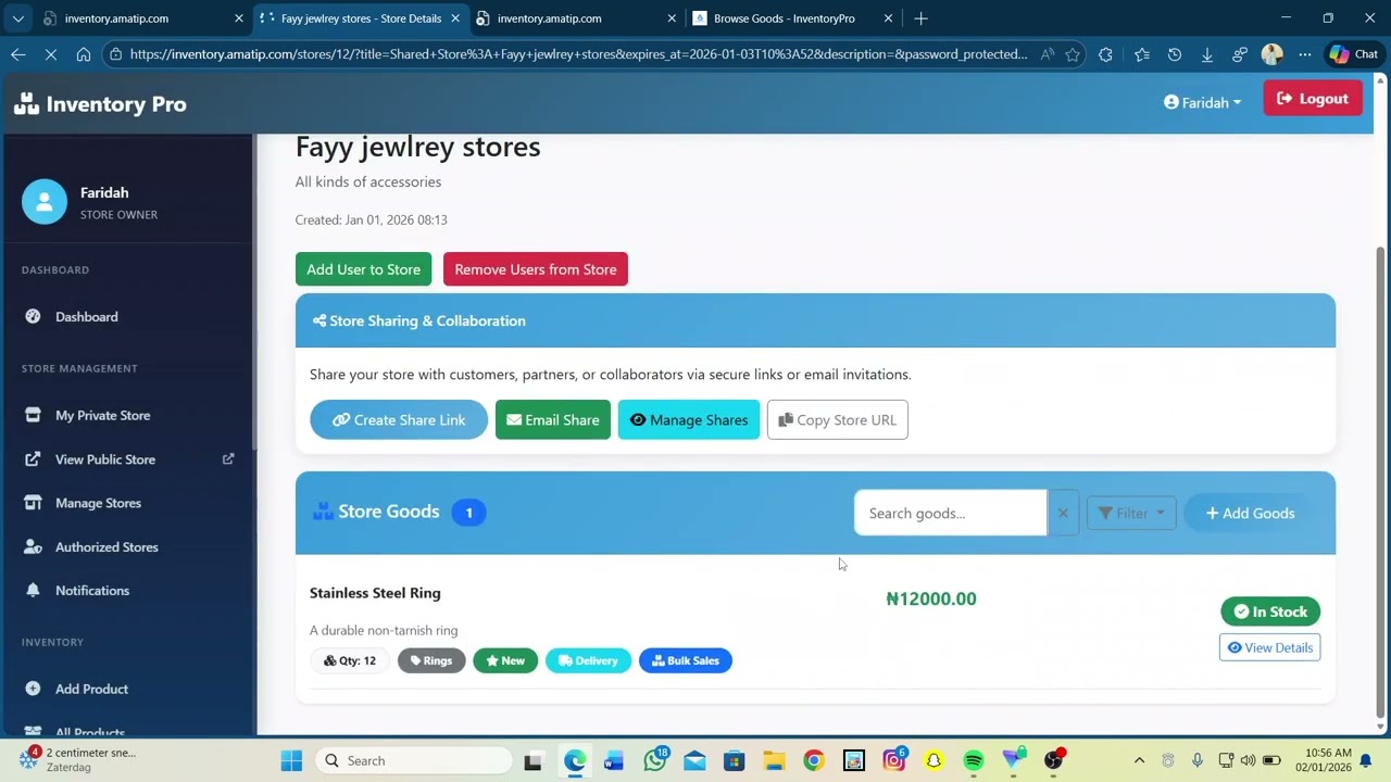 3. Manage your Inventory with Inventory section 