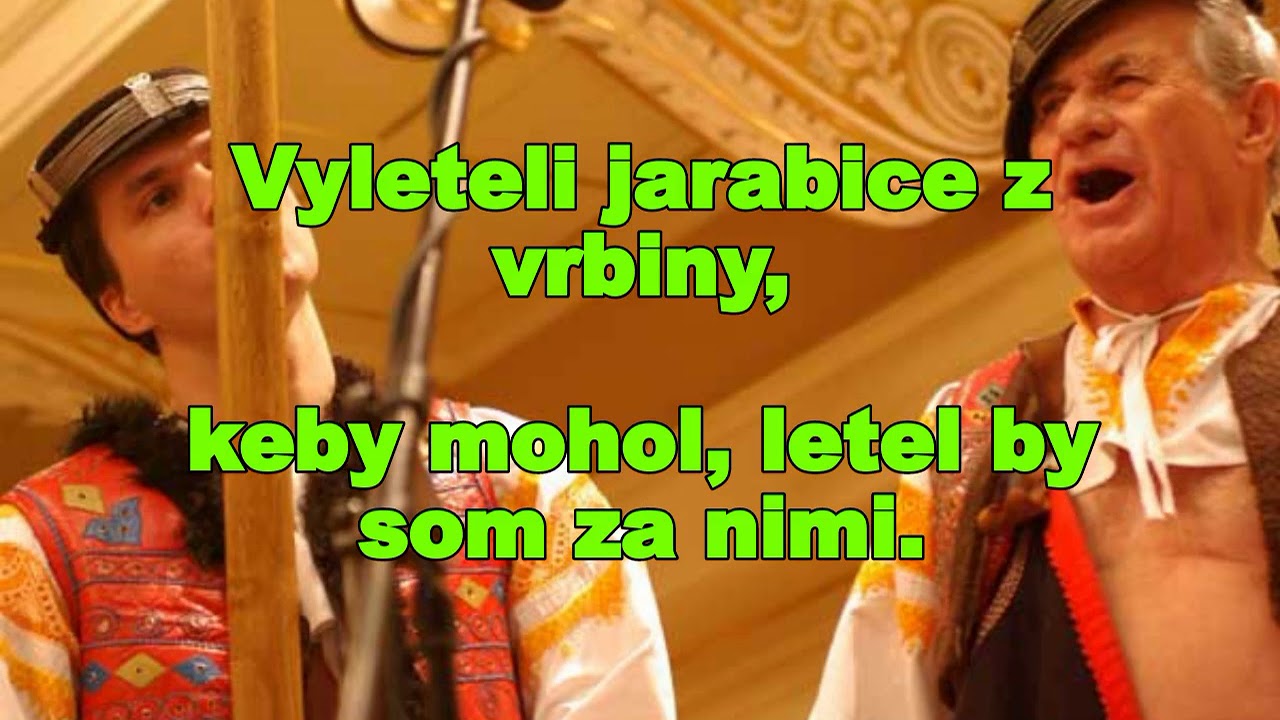 Vyleteli jarabice - text (lyrics), (Slovak Folk Song) Milan Križo