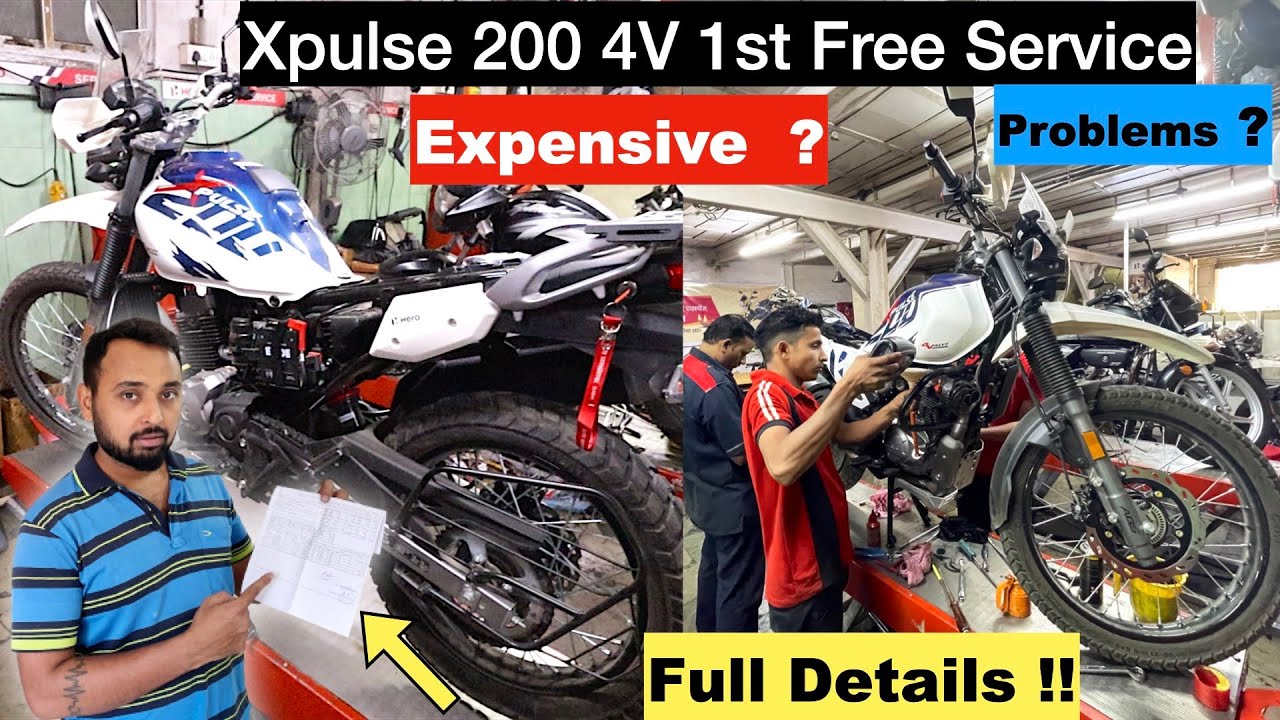 HERO XPULSE 200 4V FIRST SERVICE EXPERIENCE | Actual COST & Details || WanderSane