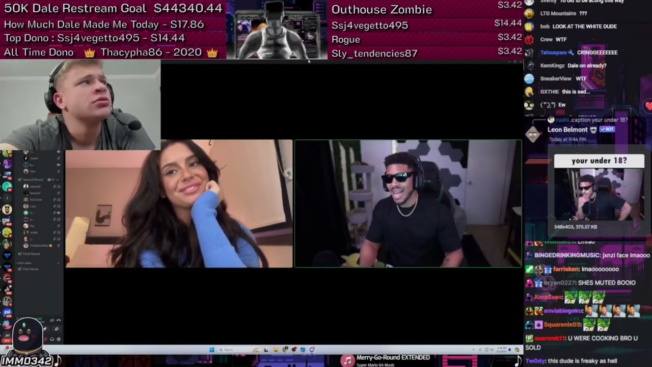 LowTierGod tries his 5'10 "rizz" on a woman and speaks a bit too much in a Discord vc