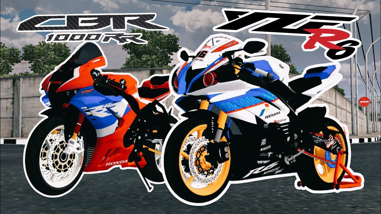 2 MOD BUSSID MOGE HONDA CBR 1000RR DAN YAMAHA R6