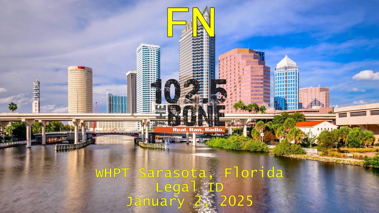 102.5 The Bone | WHPT Sarasota, Florida Legal ID (1/2/2025)