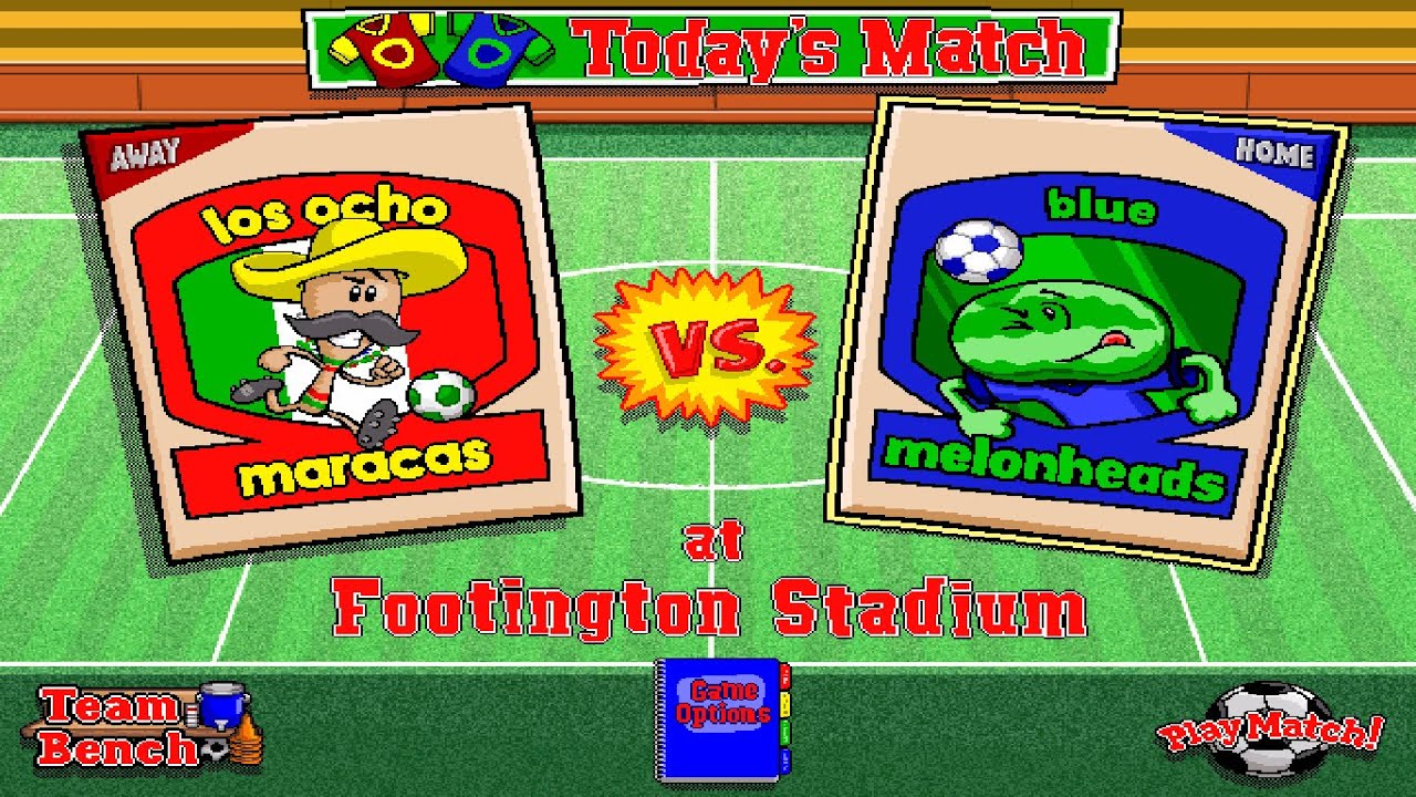 Backyard Soccer (1998) | Word Cup Final | MARACAS (MEXICO) @ MELONHEADS (USA)