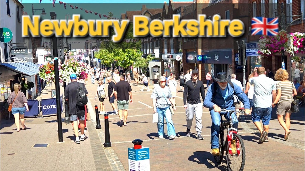 Newbury Berkshire England Walking Tour 4k Ultra HD 🇬🇧 UK 