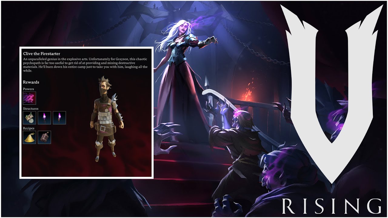 V Rising - Clive the Firestarter Boss fight & location (Unlocks Alchemy Table)