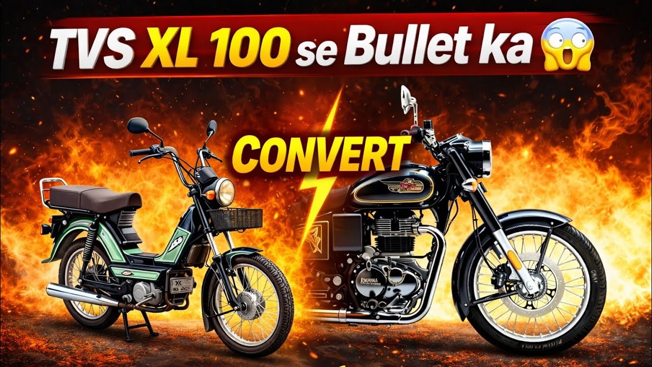 TVS XL 100 CONVERTING ROYAL ENFIELD BULLET #youtube 