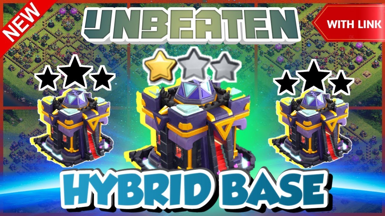 [ TOP 10 ] BEST TH15 HYBRID BASE ANTI 3 STAR BASE || TH15 HYBRID BASE WITH LINK || TH15 BASE UPDATE