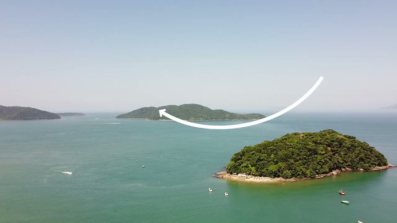 Vista Aérea Praia da Cocanha Caraguatatuba SP