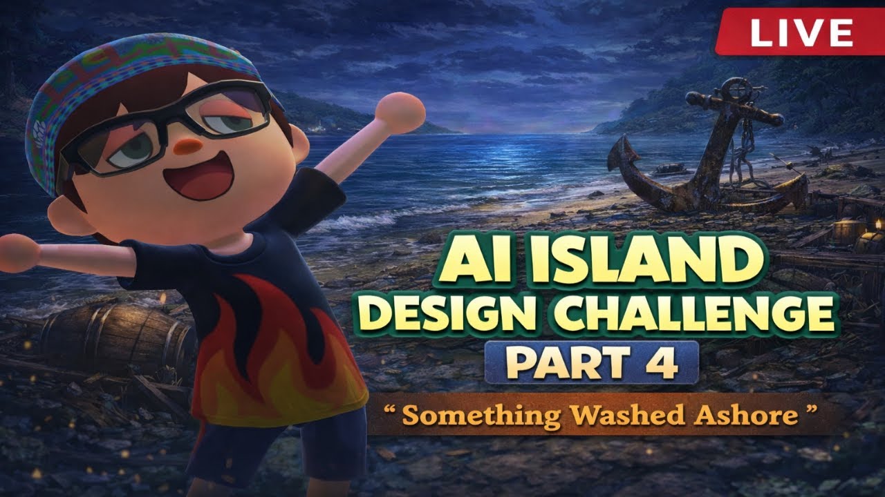 Animal Crossing: New Horizons - AI Island Design Challenge - Something Washed Ashore - Part 4