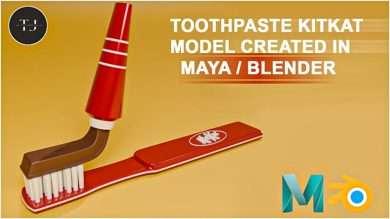 Creating a Toothpaste KitKat Model in Maya/Blender Tutorial