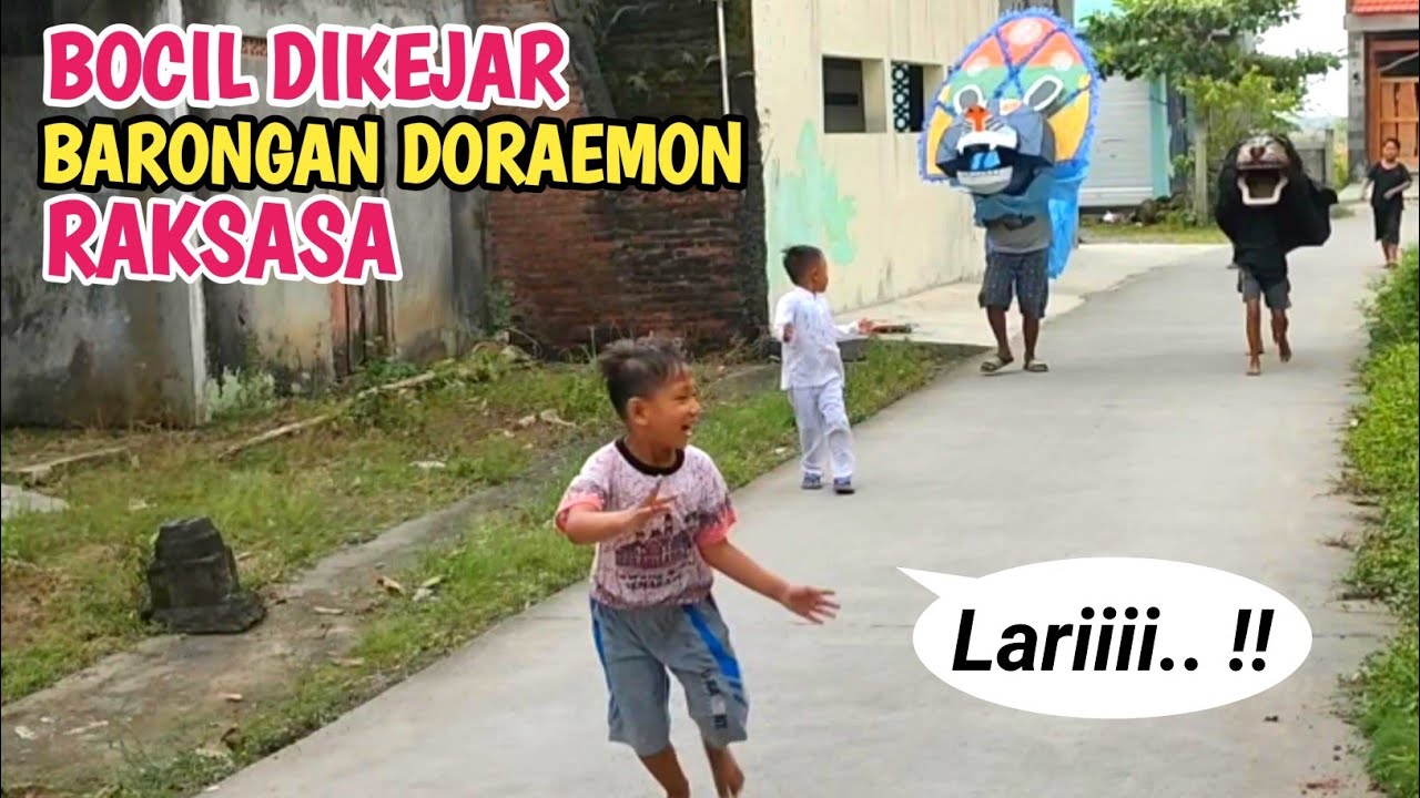 Waduh‼️Barongan Doraemon Raksasa & Barongan Argani KW Dapat Mangsa