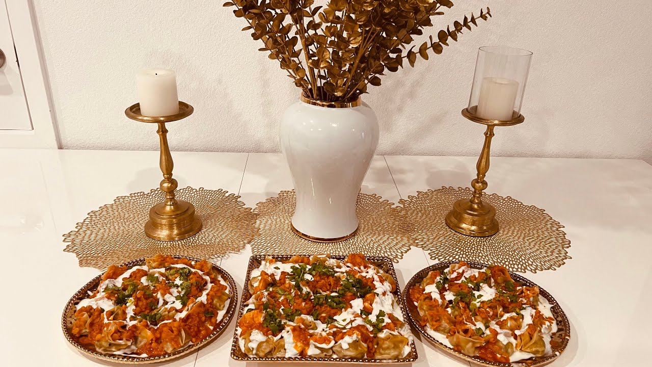یک منتوی  ساده و خوش   How to make  Mantu