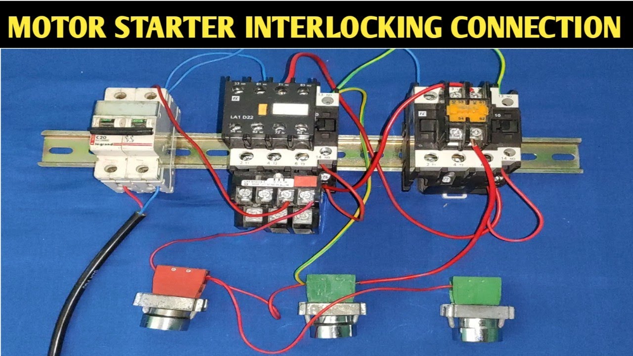 MOTOR STARTER INTERLOCKING CONNECTION & HOW TO DONE INTERLOCKING IN MOTOR STARTER!