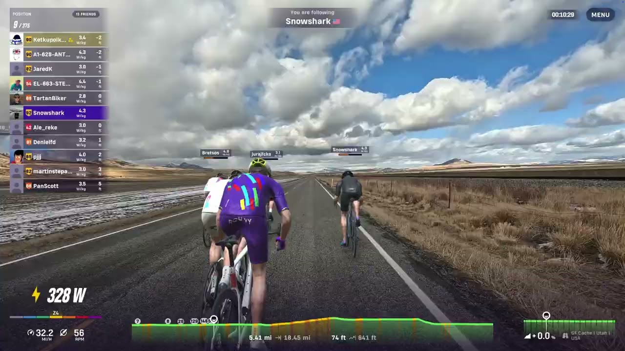 370 Racers on Gran Fondo Kick Off Race Cache, Utah on Rouvy 1/20/2026