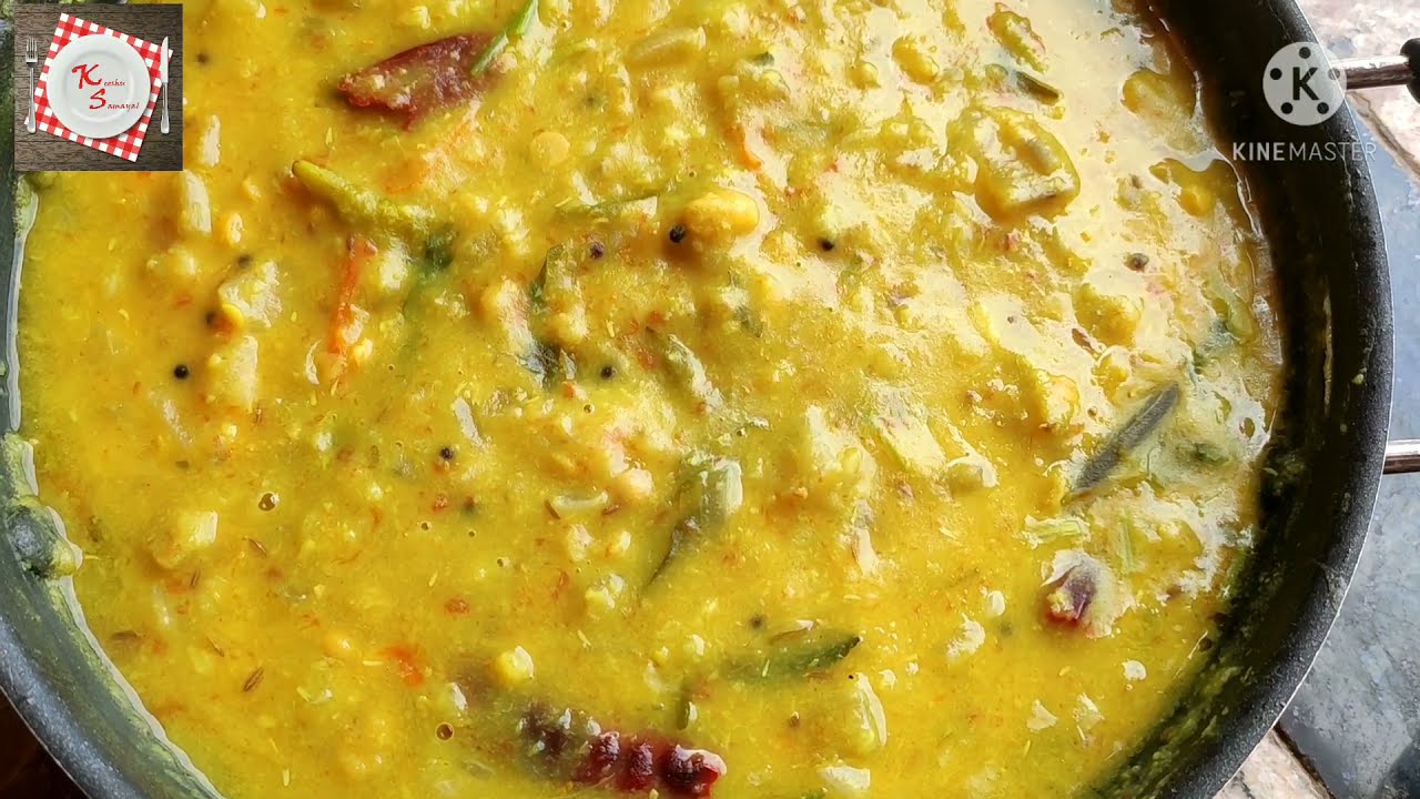 vazhaithandu kootu recipe in tamil  | வாழைத்தண்டு  கூட்டு | banana stem kootu | # keeshu samayal