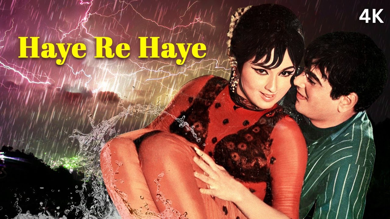 Haye Re Haye 4k ❤ Jeetendra & Leena Romantic Baarish Song |Mohammed Rafi, Lata Mangeshkar |Bollywood