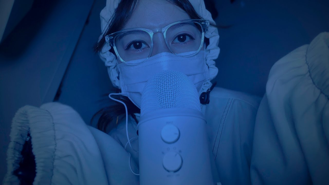 [ASMR] Нейлоновая девушка уже здесь! 🧤🔥 Царапанье нейлона / Звуки рта, резиновые перчатки