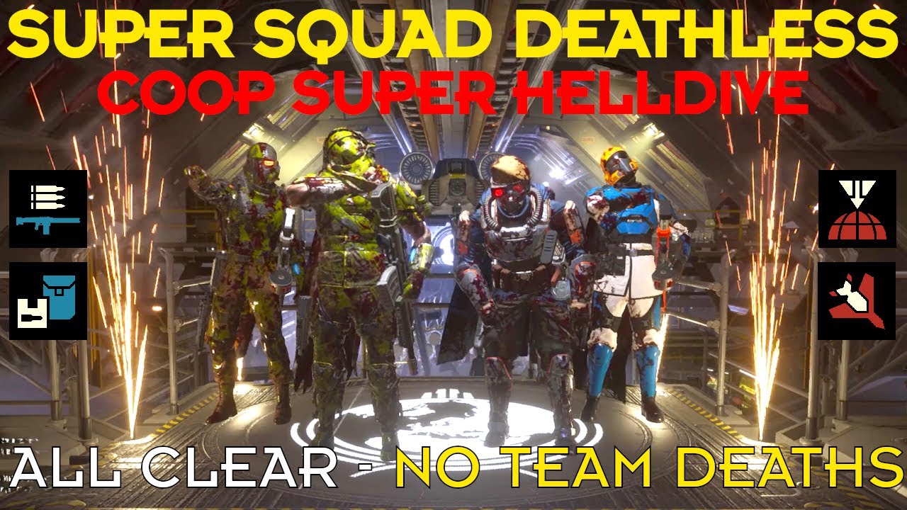 Helldivers 2 // Super Squad Deathless - Terminid Coop Super Helldive Lvl 10 - All Clear, No Deaths