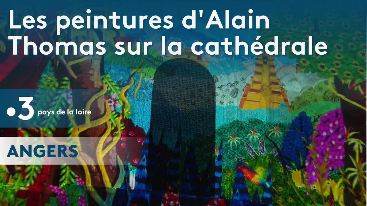 La cathédrale d'Angers se pare des couleurs du peintre Alain Thomas