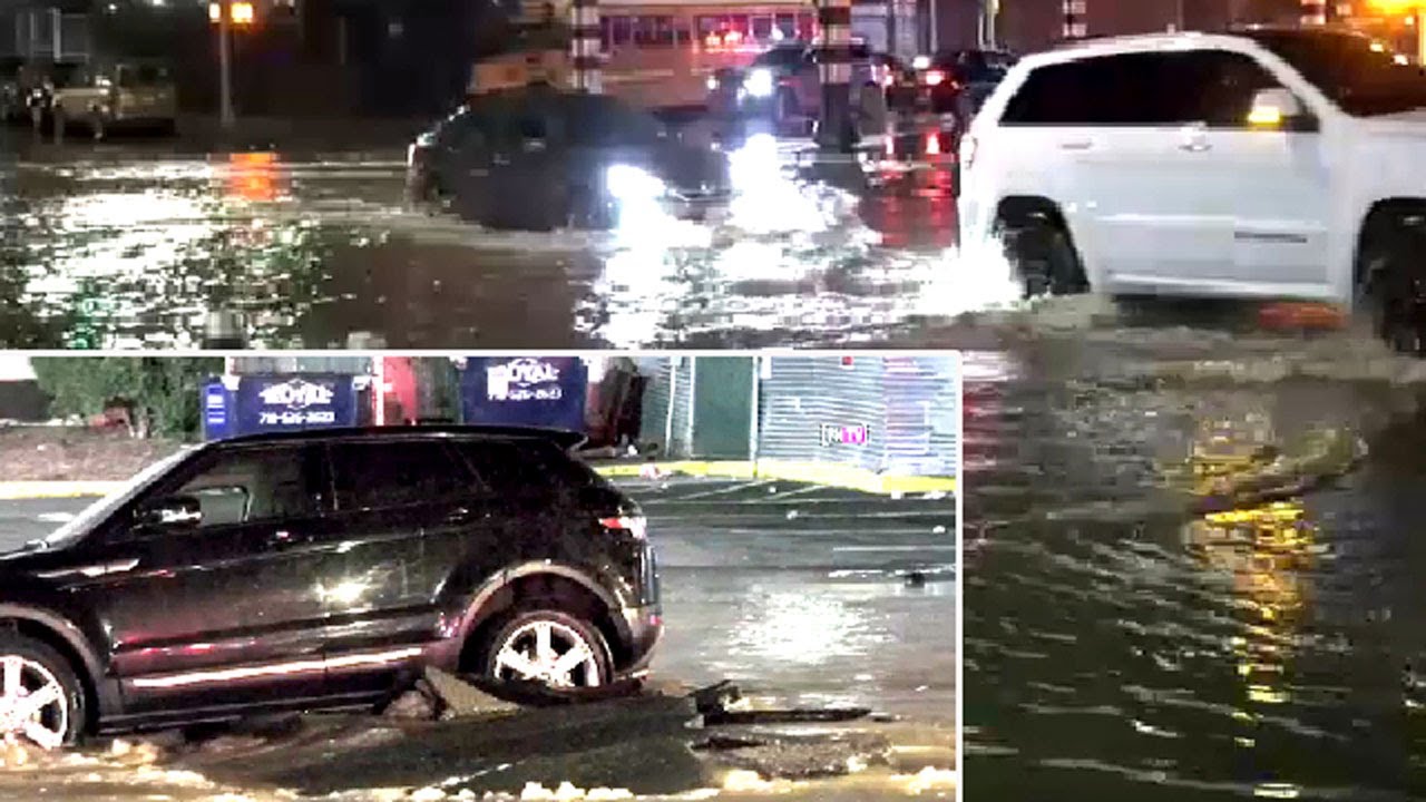 Massive water main break floods streets, submerges cars in the Bronx