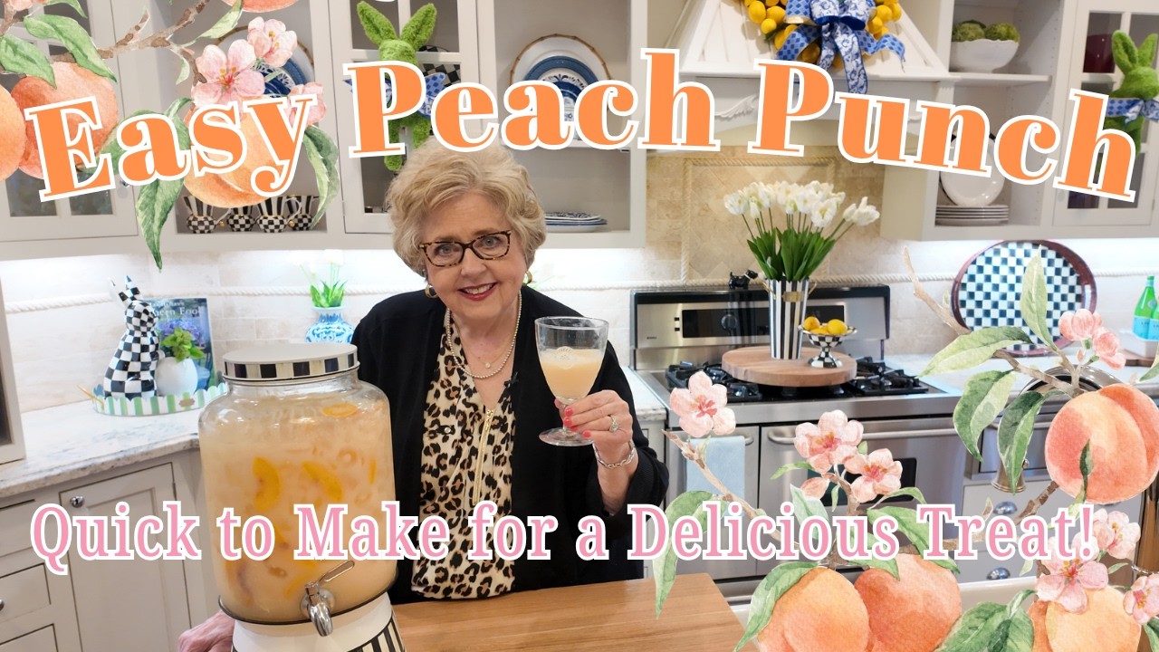 🌸🍹 Вы не поверите, насколько ВКУСНЫЙ этот персиковый пунш! 🍑💫 Простой весенний напиток, который в...