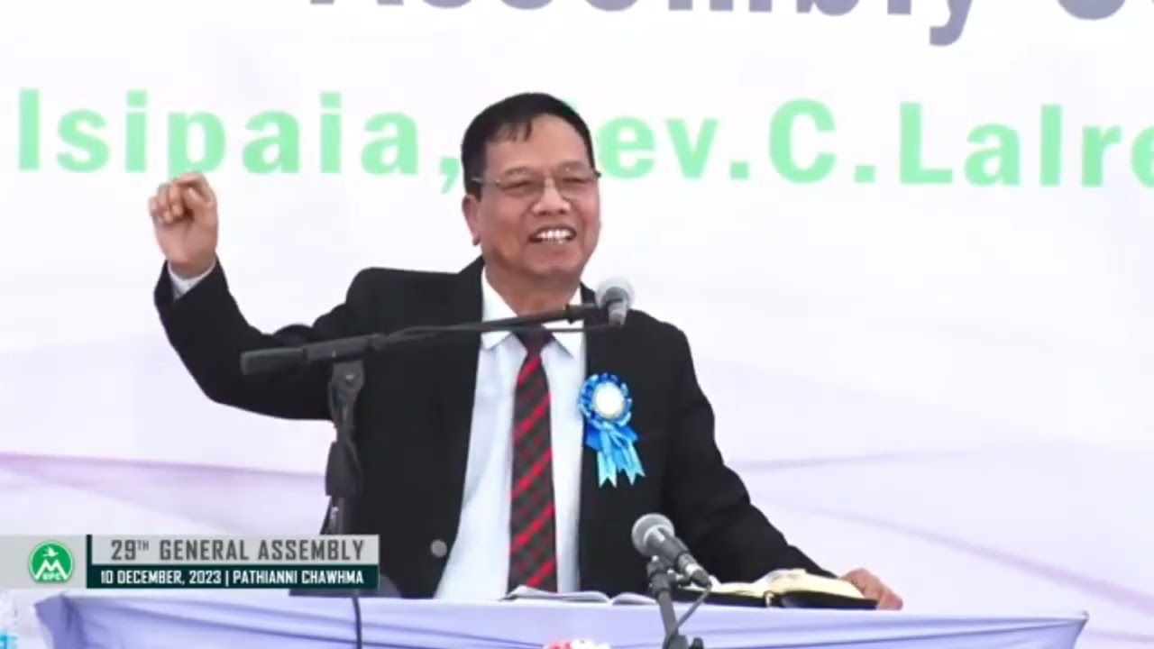 Rev.Vanlalsipaia Sermon leh Rev.Dr.Thangliansanga Gen. Suptd. Thlarau lam zai,29th'Gen.Assembly ,23k