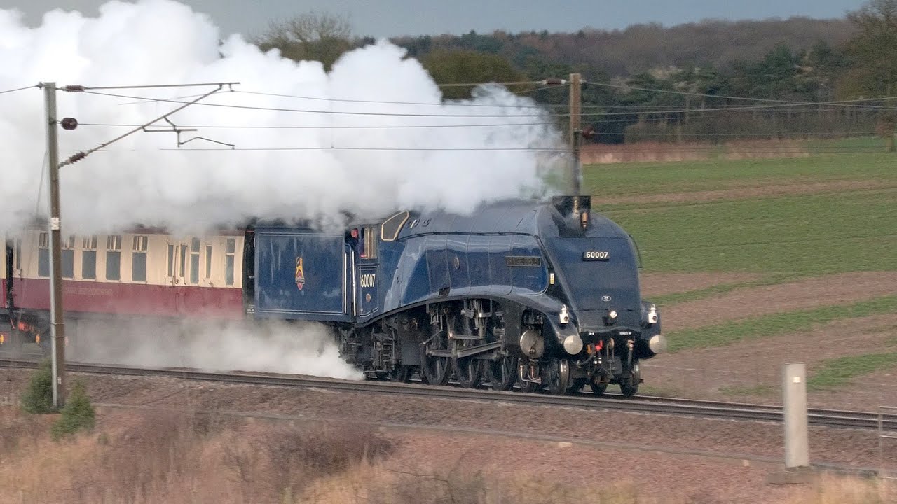 60007 Sir Nigel Gresley battles the rain on the ECML - 02.03.24