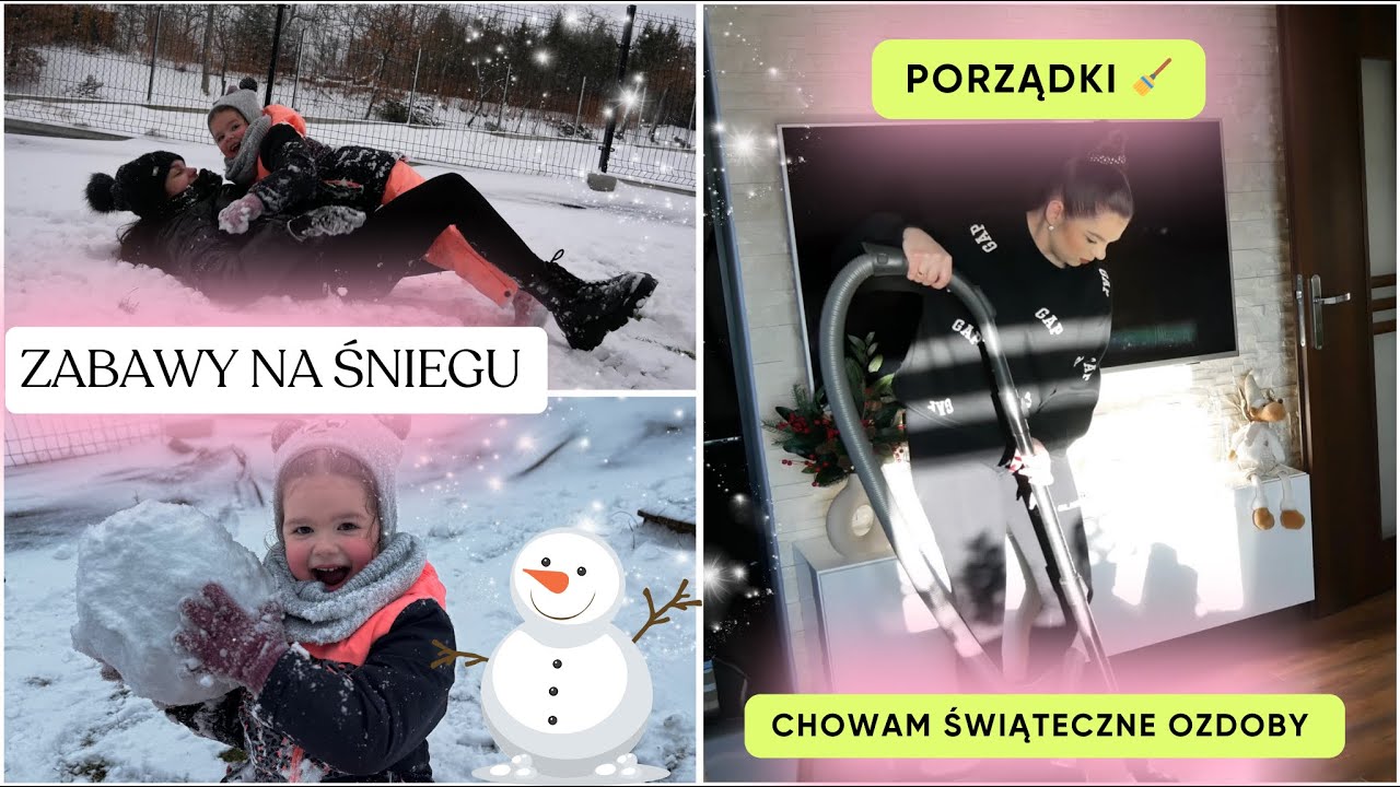 ZIMOWE ZABAWY I SPRZĄTANIE - JAK ŁĄCZYĆ PRZYJEMNE Z POŻYTECZNYM / Klaudusiaa 🎀