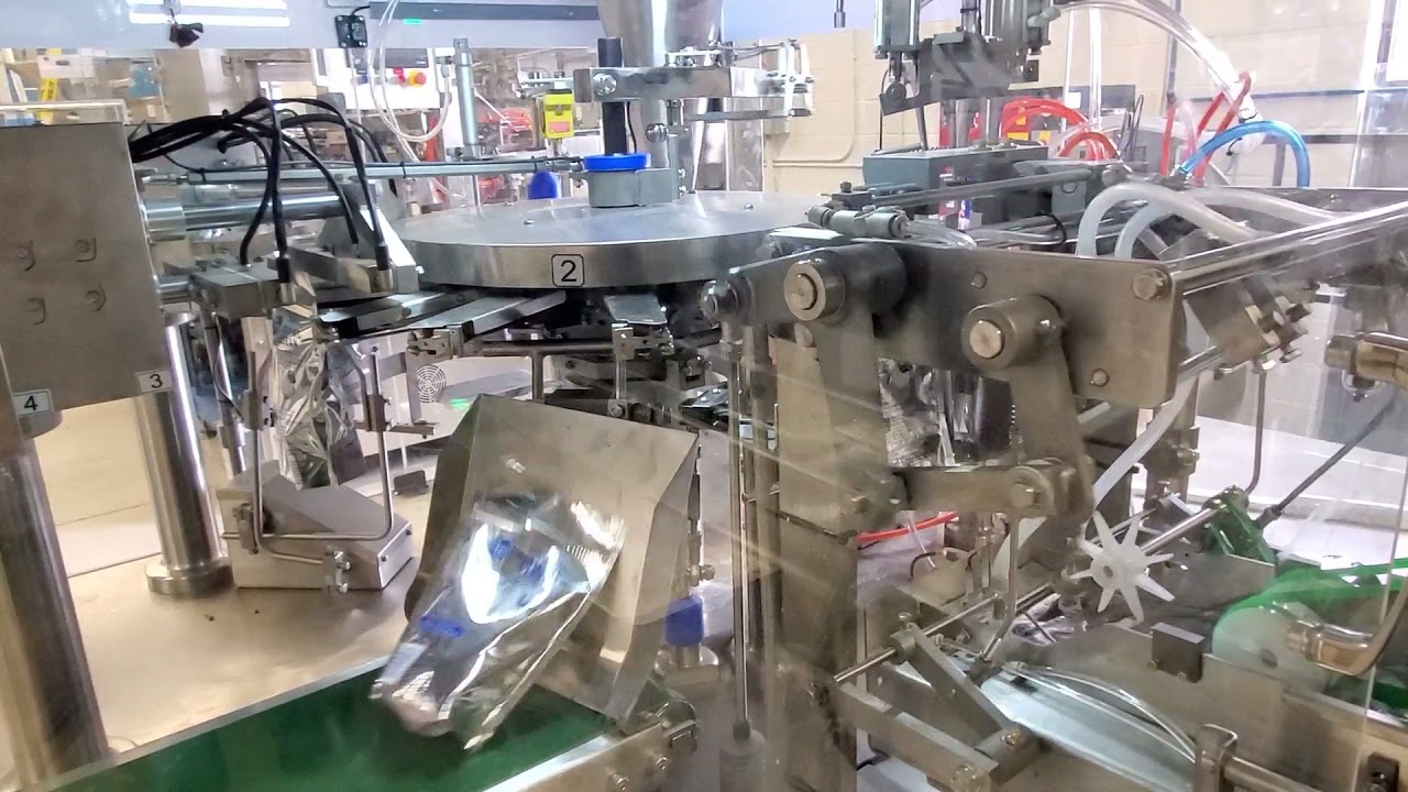 Plan IT Packaging Systems Neptune RotoBagger Pepperoni Meat Jerky Premade Pouch Machine with 14 Head