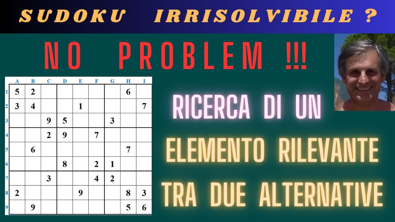 SUDOKU IRRISOLVIBILE ? NIENTE AFFATTO !!!