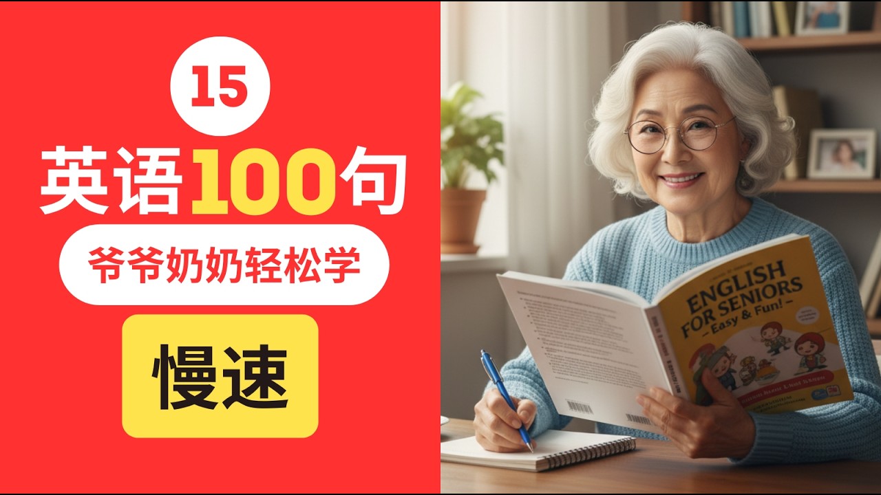 【零基础】爷爷奶奶也能学会的英语100句！加强版 | English for Seniors#学英语 #零基础英语 #EnglishforSeniors