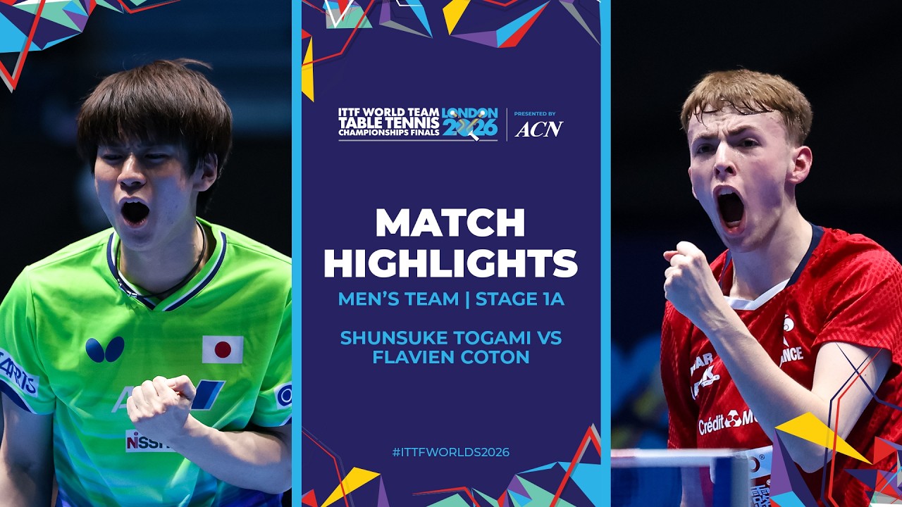 Shunsuke Togami vs Flavien Coton | MT - Groups | #ITTFWorlds2026