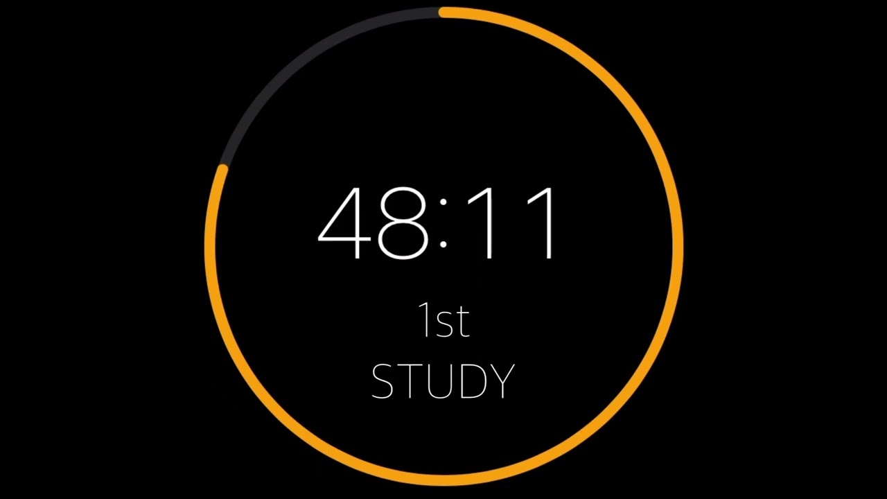 ⏳(60/10)x4 뽀모도로 타이머 with 장작소리,알람 / pomodoro study real time / fire sound timer/alarm