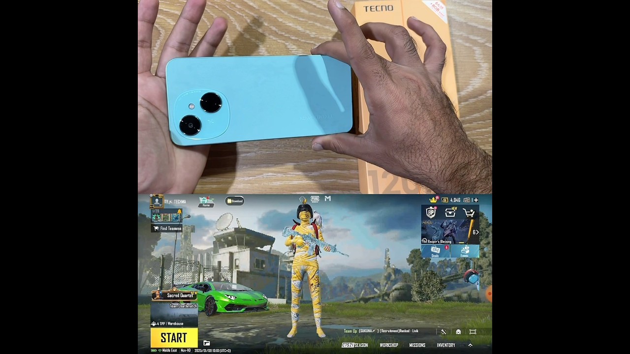 Tecno Spark Go 1 120 FPS 🤯PUBG Mobile HANDCAM