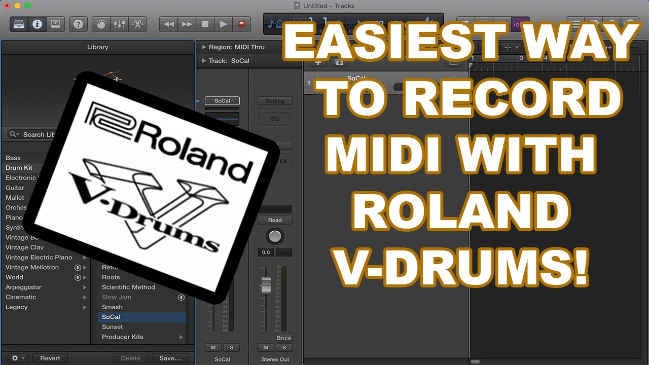The EASIEST Way To Record ROLAND V-DRUMS MIDI into LOGIC PRO X!