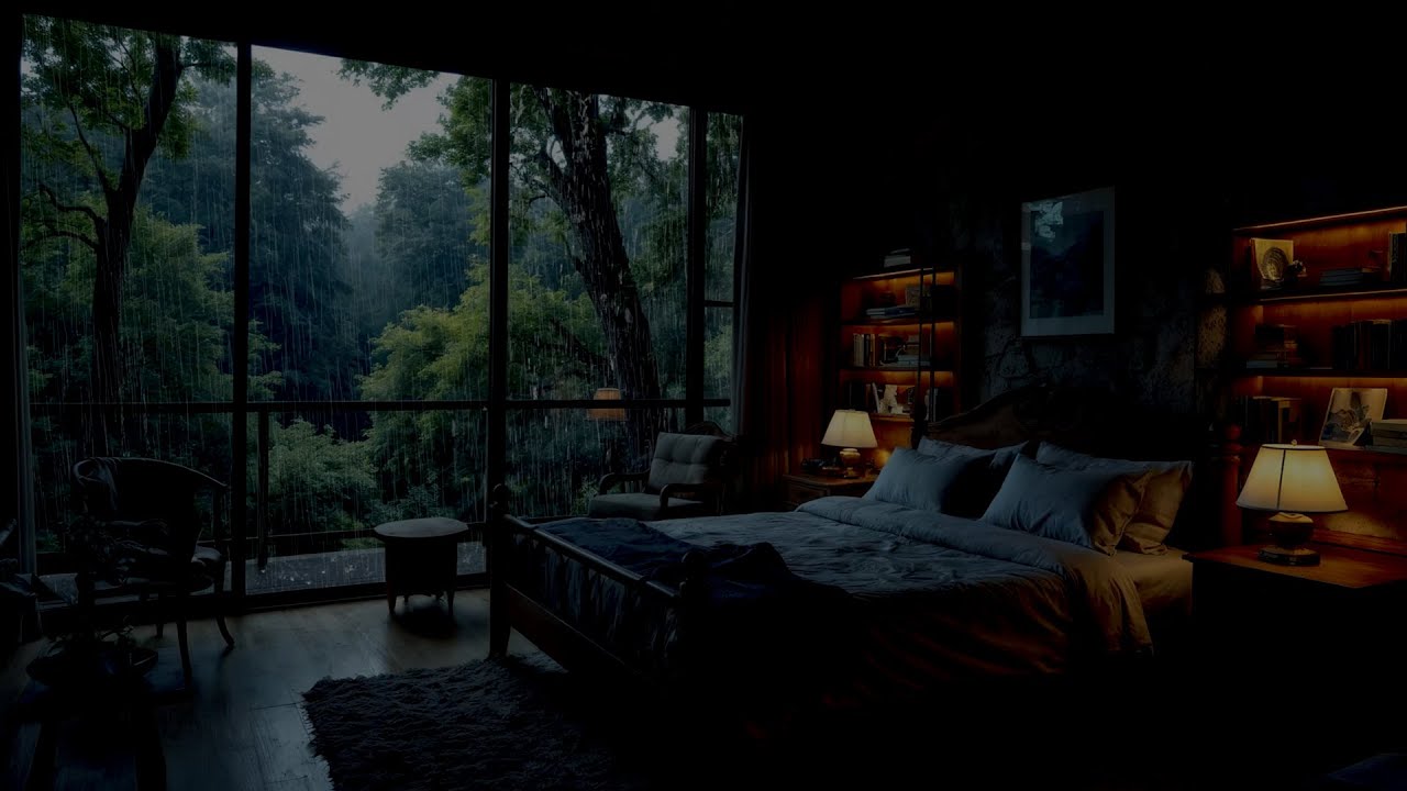 Calm Rain Sounds for Sleeping 🌧 (No Ads) | Relaxing Distant Thunder for Quite Night