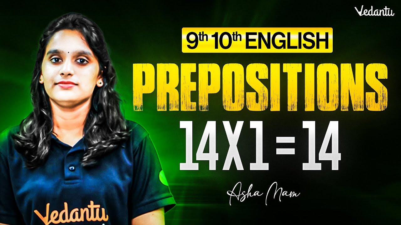 9th 10th English Prepositions | 1 Mark Important Questions | Asha Ma'am