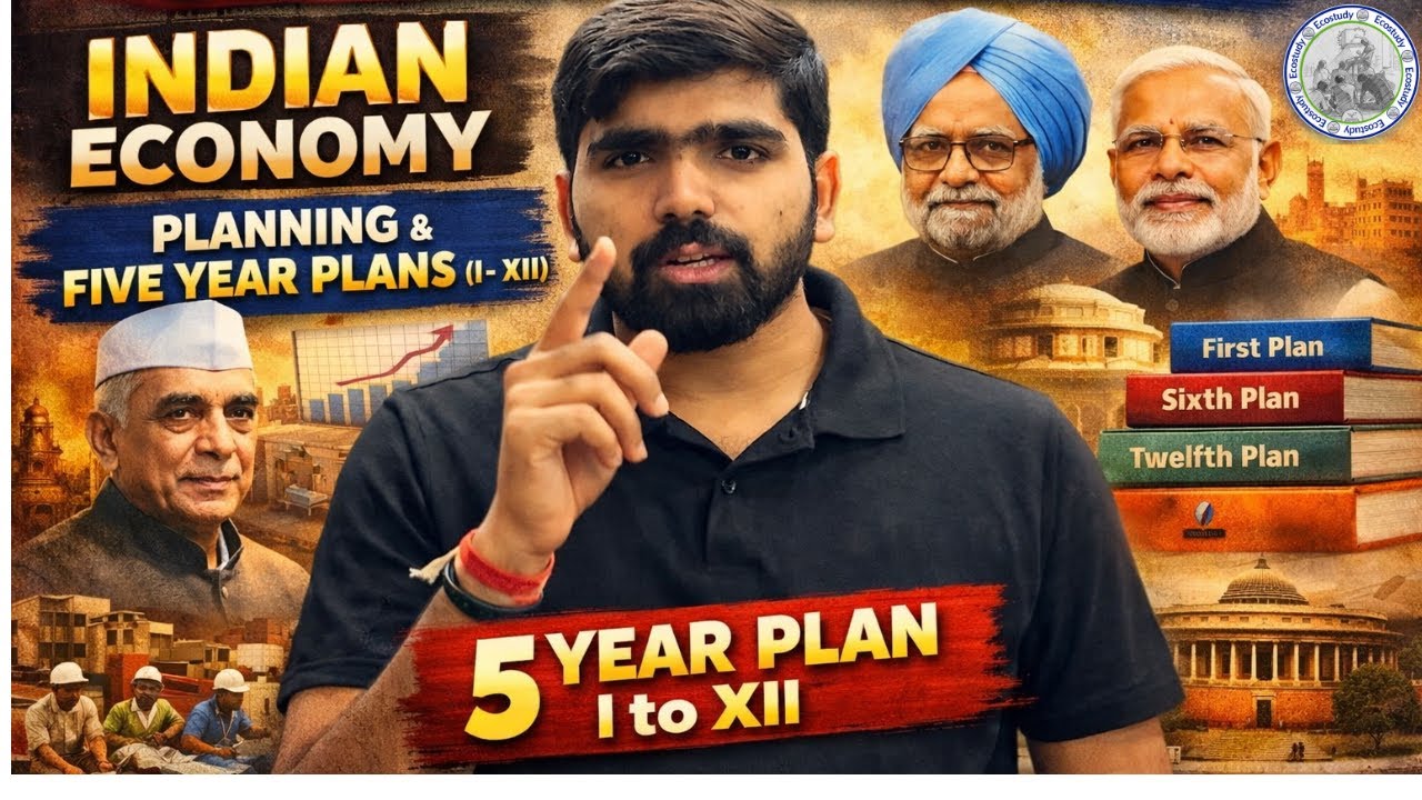 PLANNING | ALL FIVE YEAR PLAN | INDIAN ECONOMY MARATHONS | CUET PG 2026 | IIT JAM #cuetpg