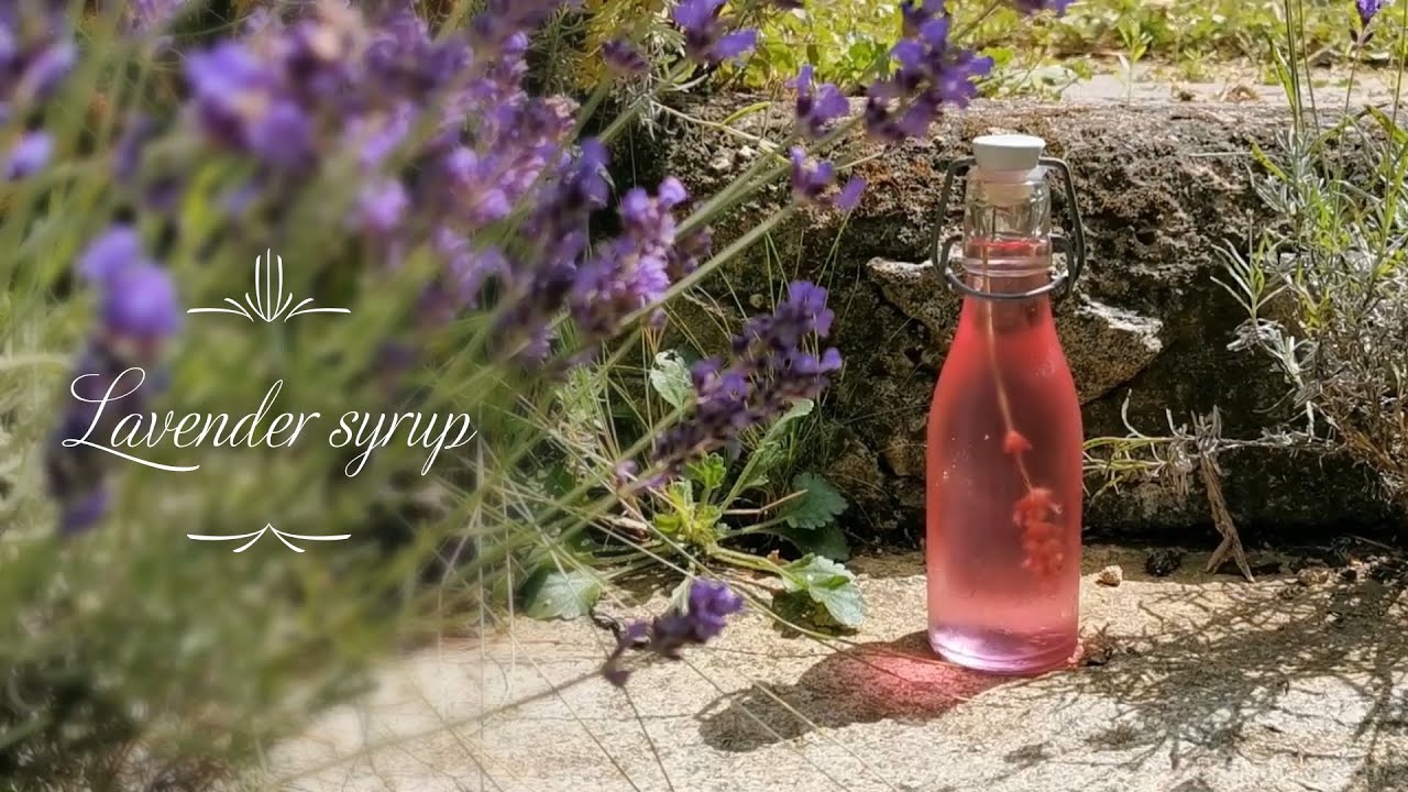 Homemade lavender syrup