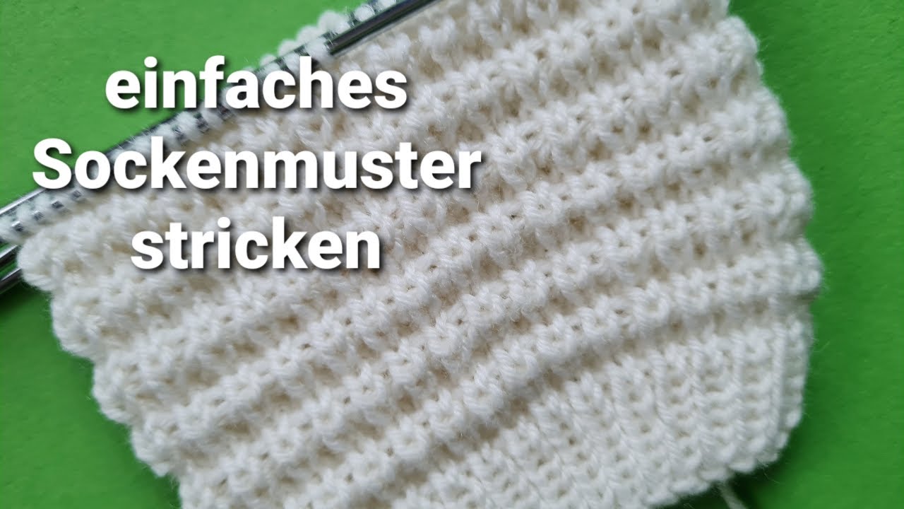 einfaches Sockenmuster stricken
