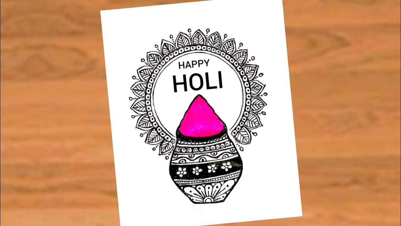 Holi Special Mandala Art/Holi drawing/Holi mandala art/Step by step/Mandala drawing.